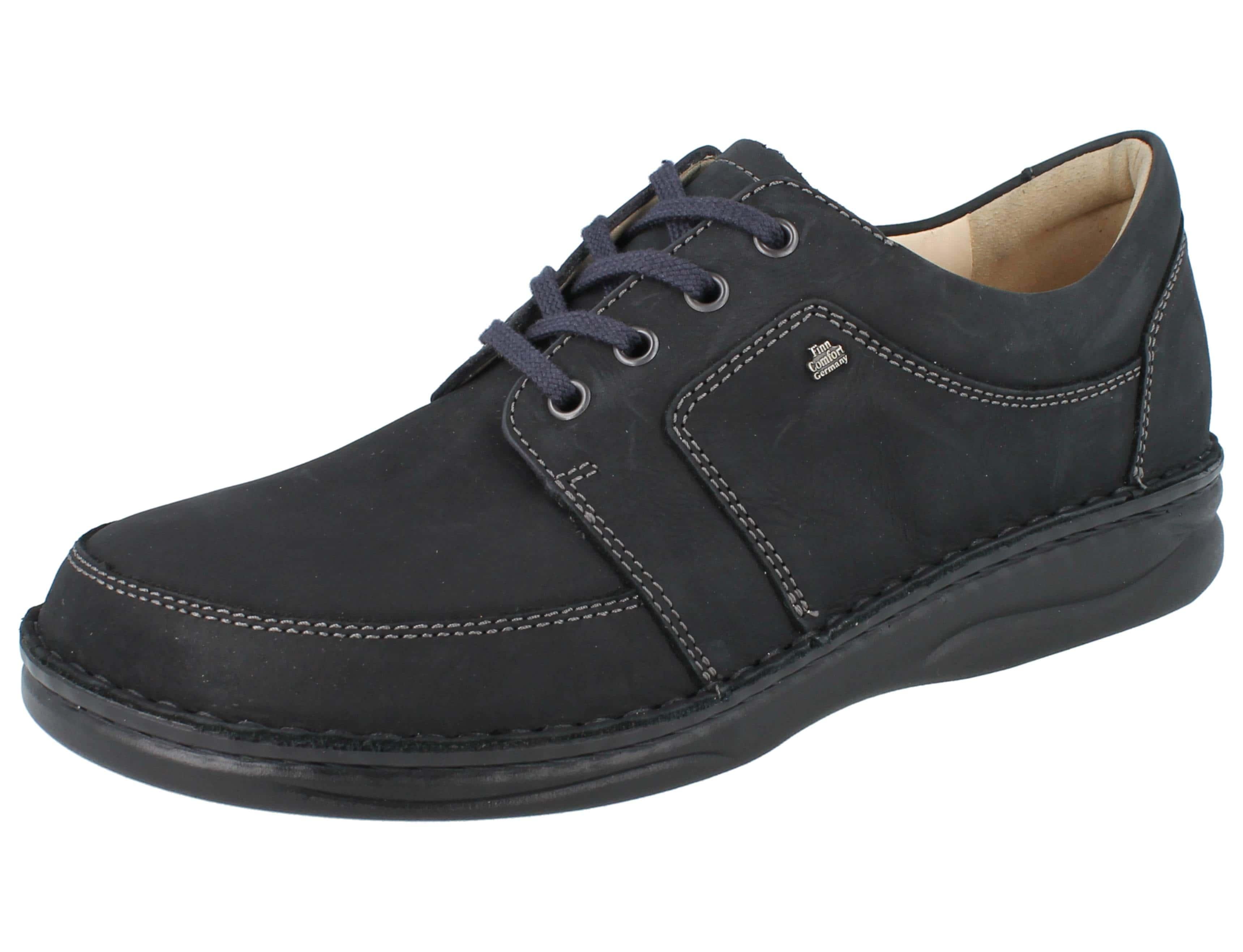 FINN COMFORT Norwich Herren Halbschuhe dunkelblau Nubukleder