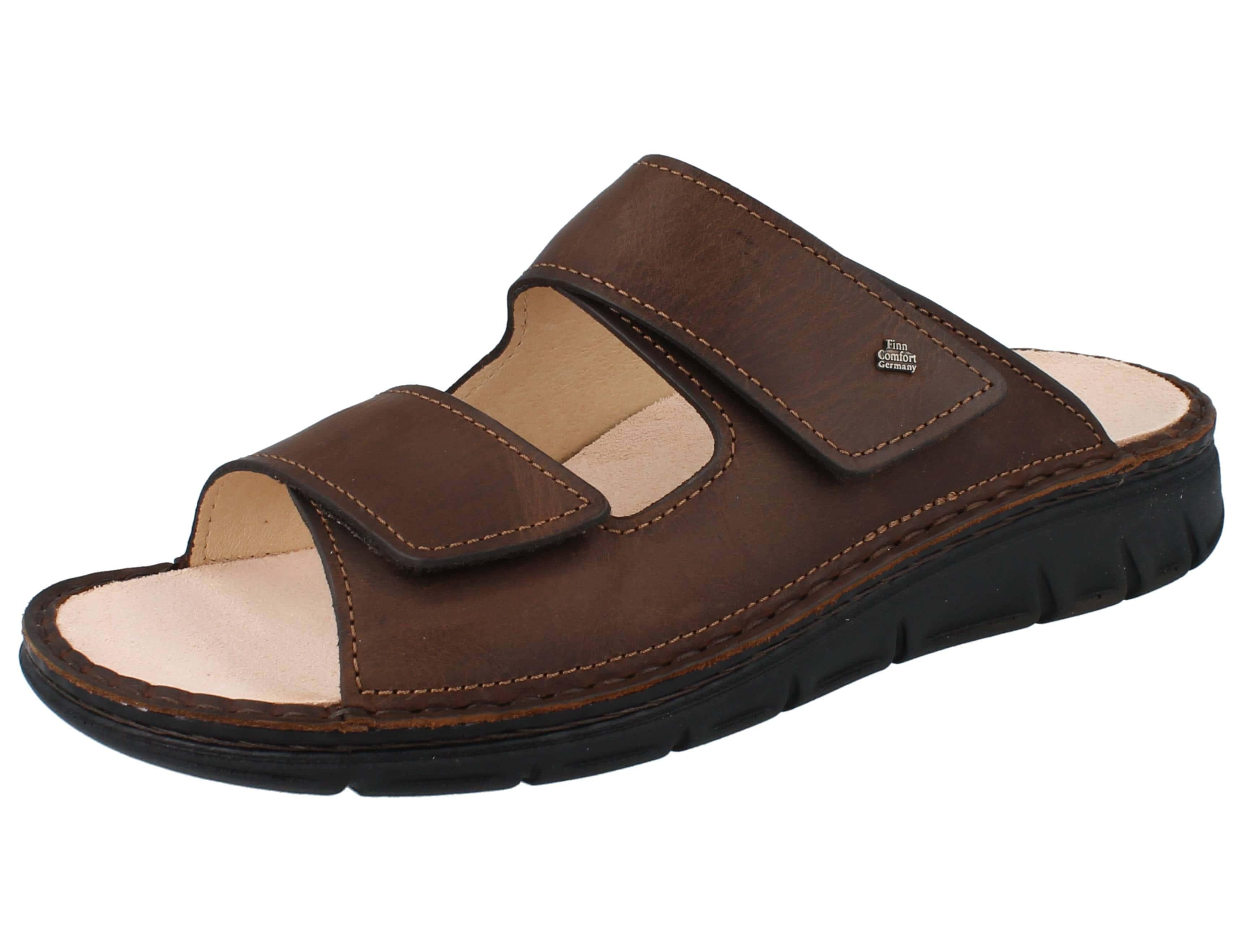 FINN COMFORT Rab Herren Pantolette braun gefettetes Nubukleder