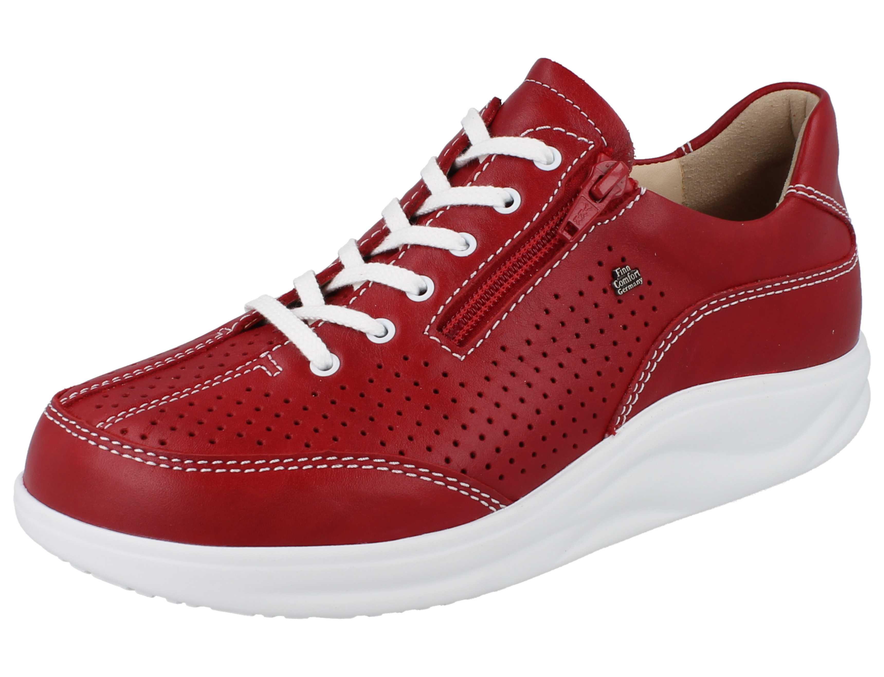 FINN COMFORT FINNAMIC Oze Damen Halbschuhe rot Glattleder