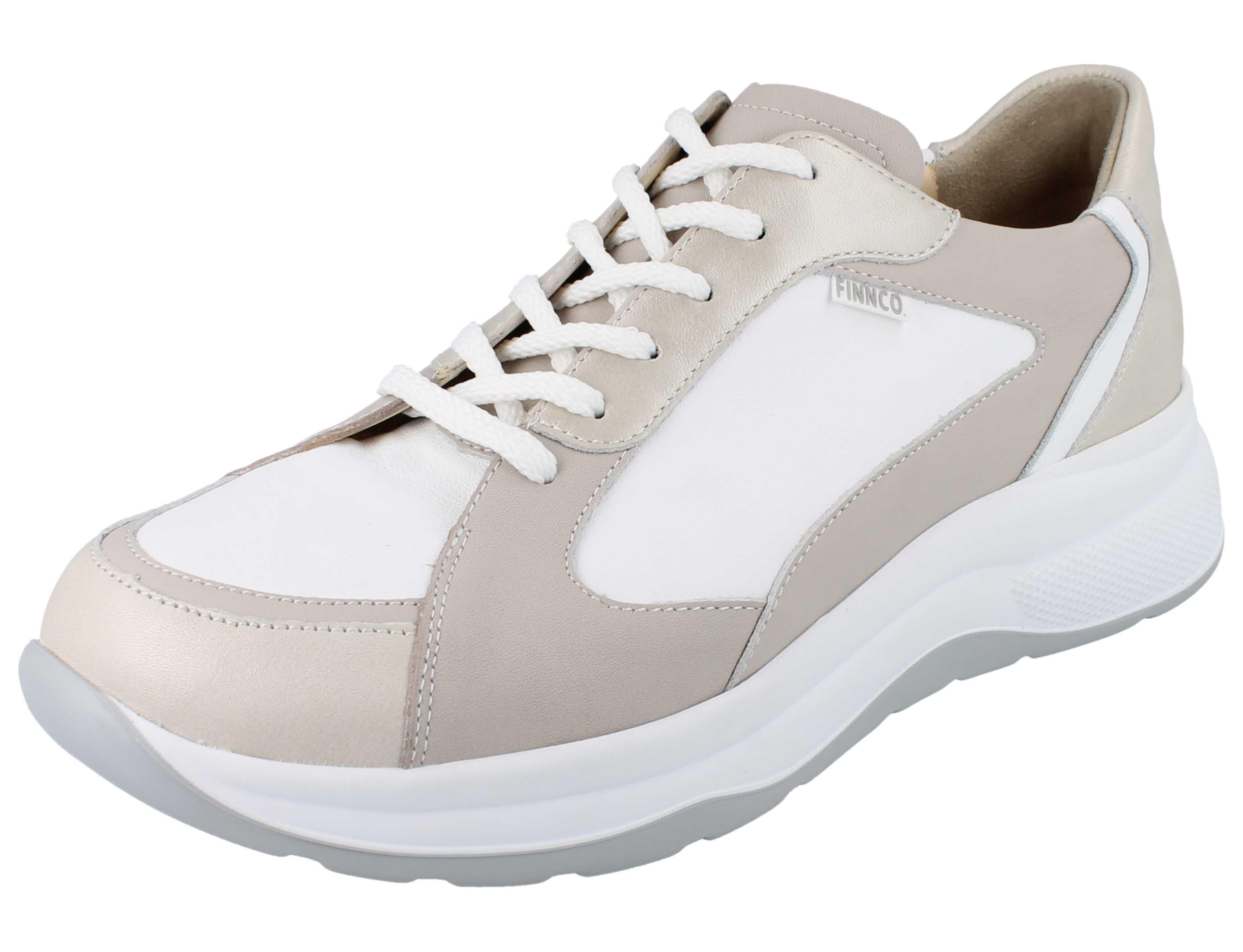 FINN COMFORT FINNCO Piccadilly Damen Halbschuhe beige weiss Glattleder